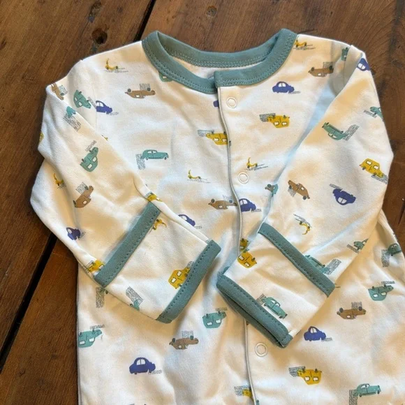 Like New Mamas & Papas Snap Close Automobile Onesie Footie